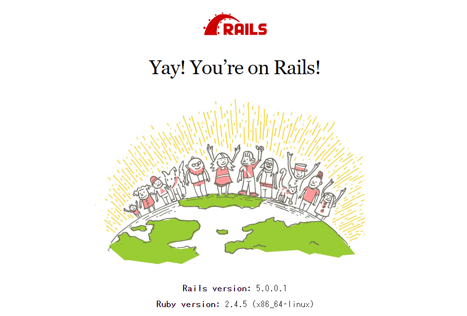 localhost:3000にアクセスした様子